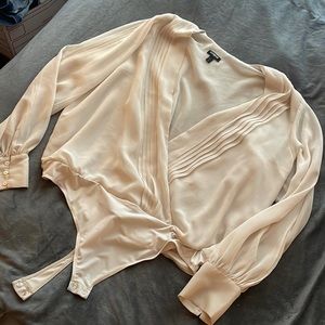 Blush sheer blouse